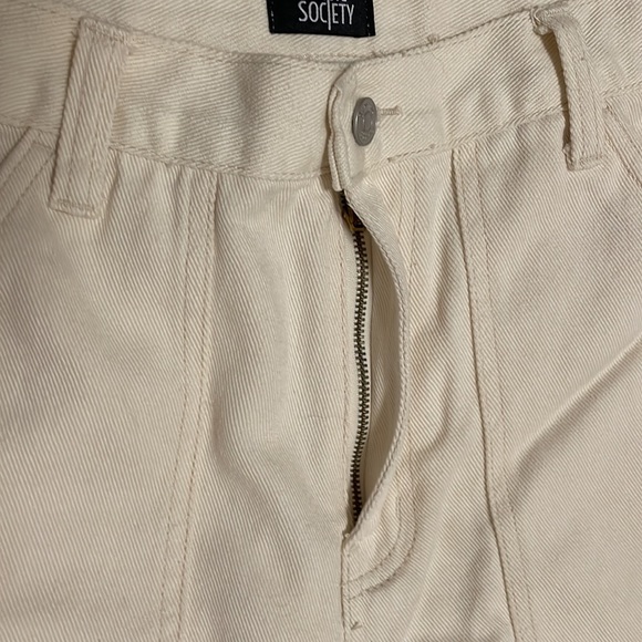 Cream Ripped Baggy Jeans - Picture 4 of 7